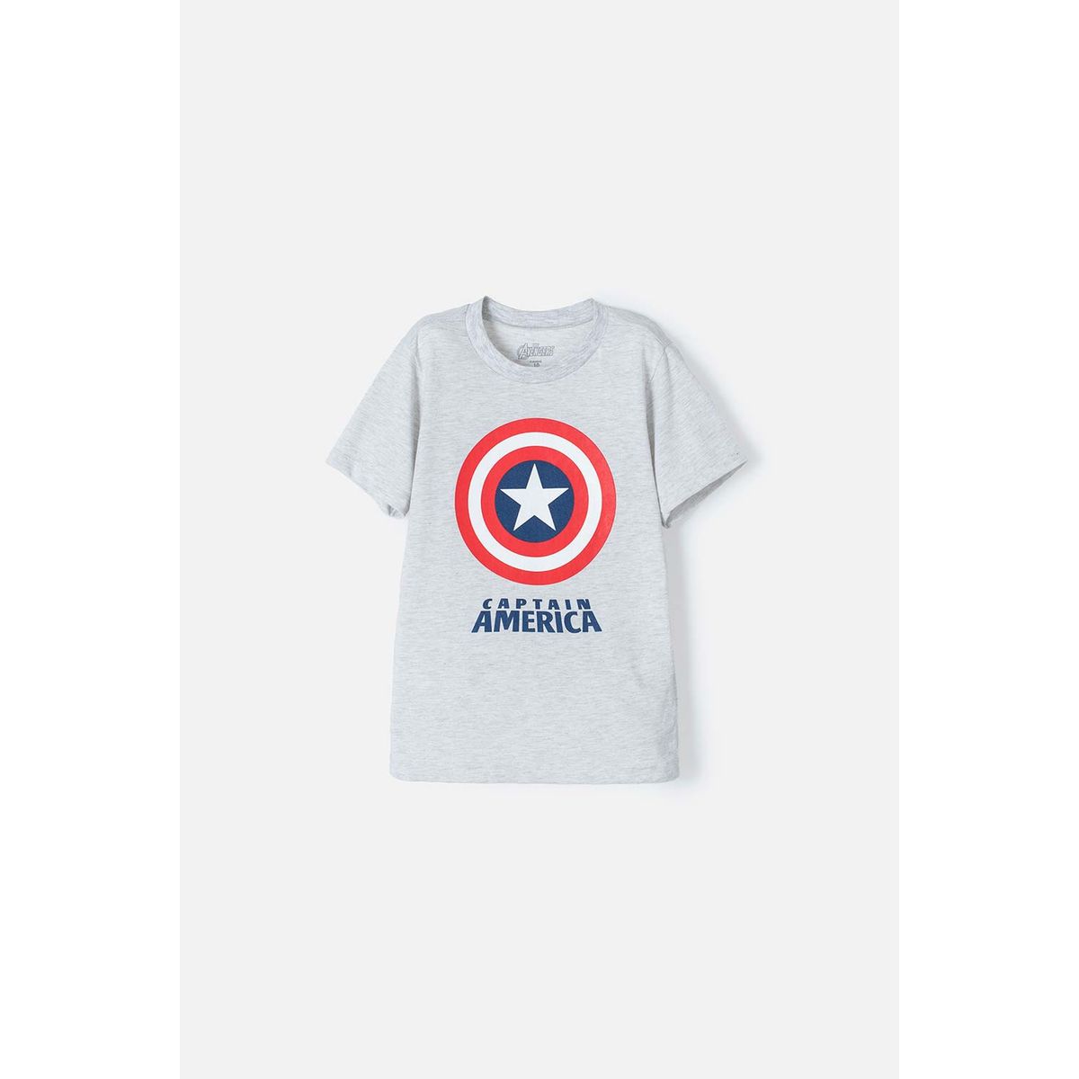 MARVEL - Camiseta de Capitan America manga corta gris para niño