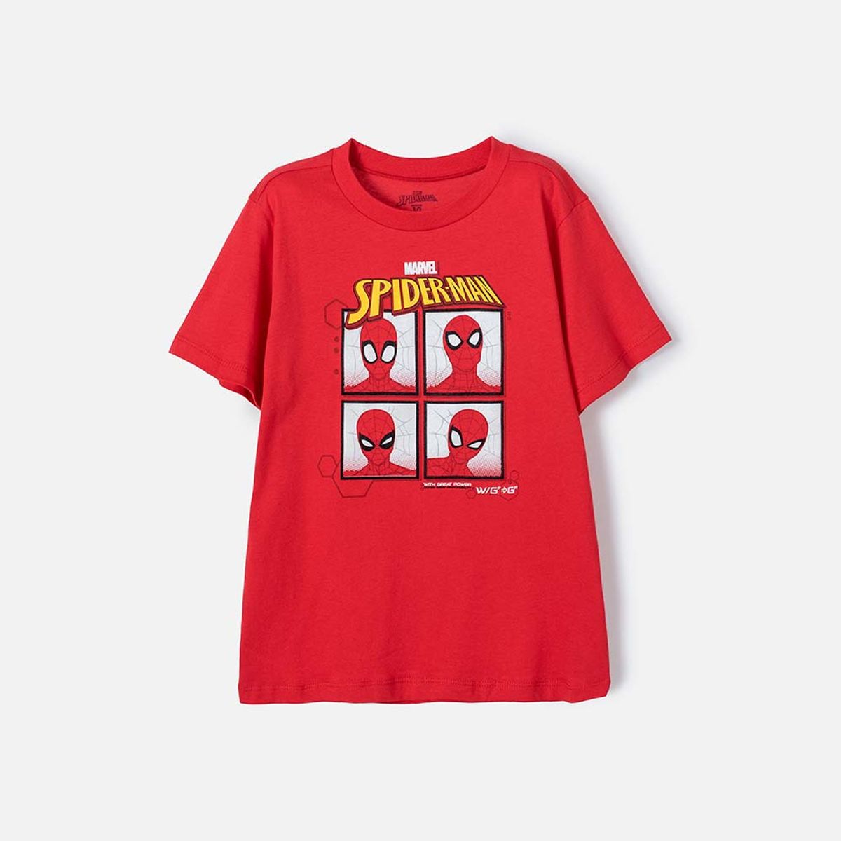MARVEL - Camiseta de Spider-man  manga corta roja para niño