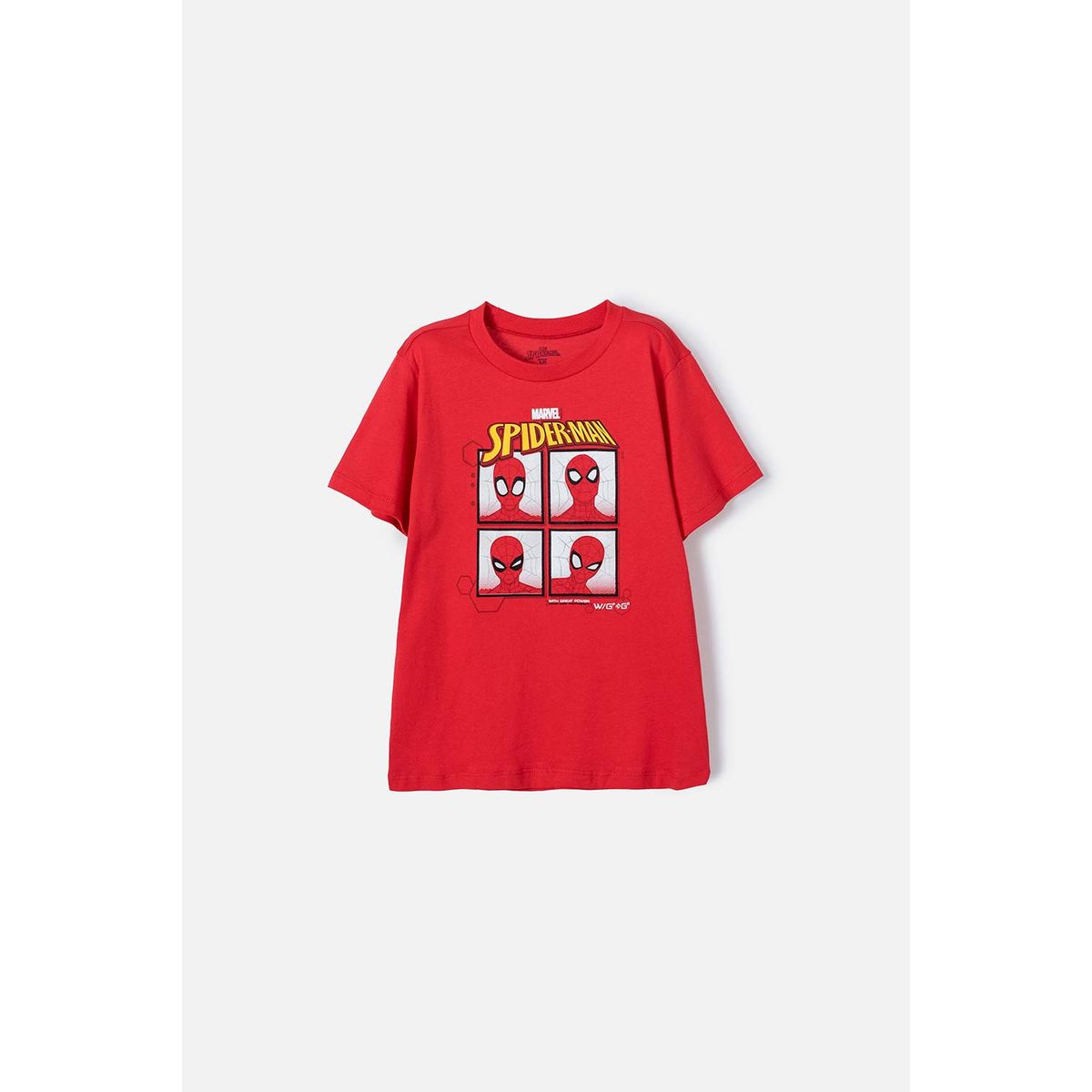 MARVEL - Camiseta de Spider-man  manga corta roja para niño