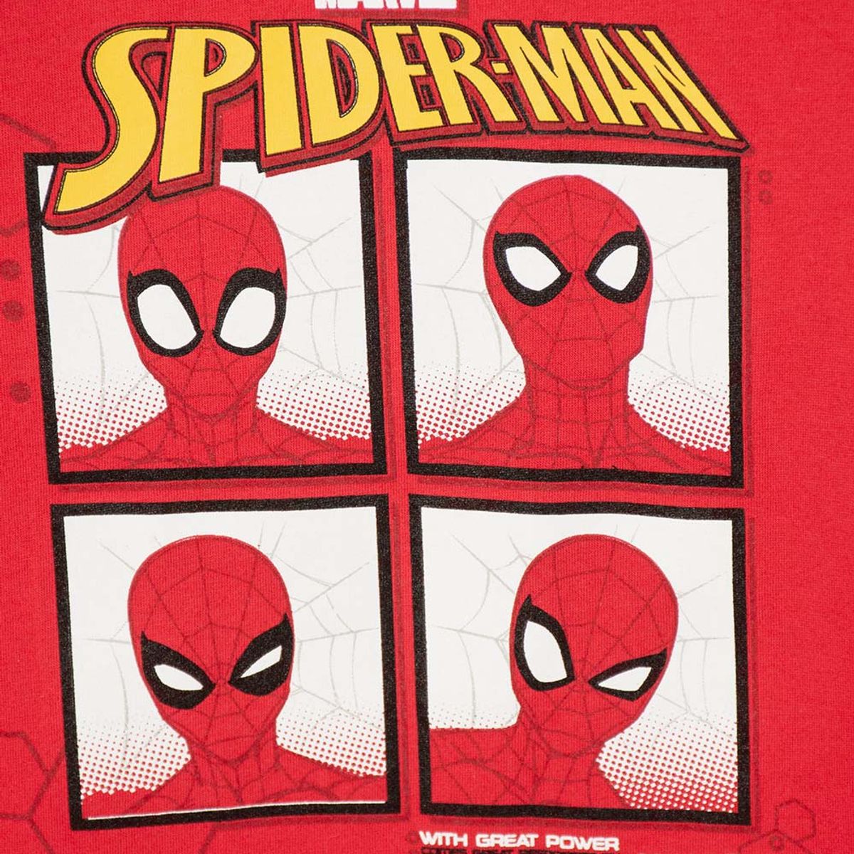 MARVEL - Camiseta de Spider-man  manga corta roja para niño