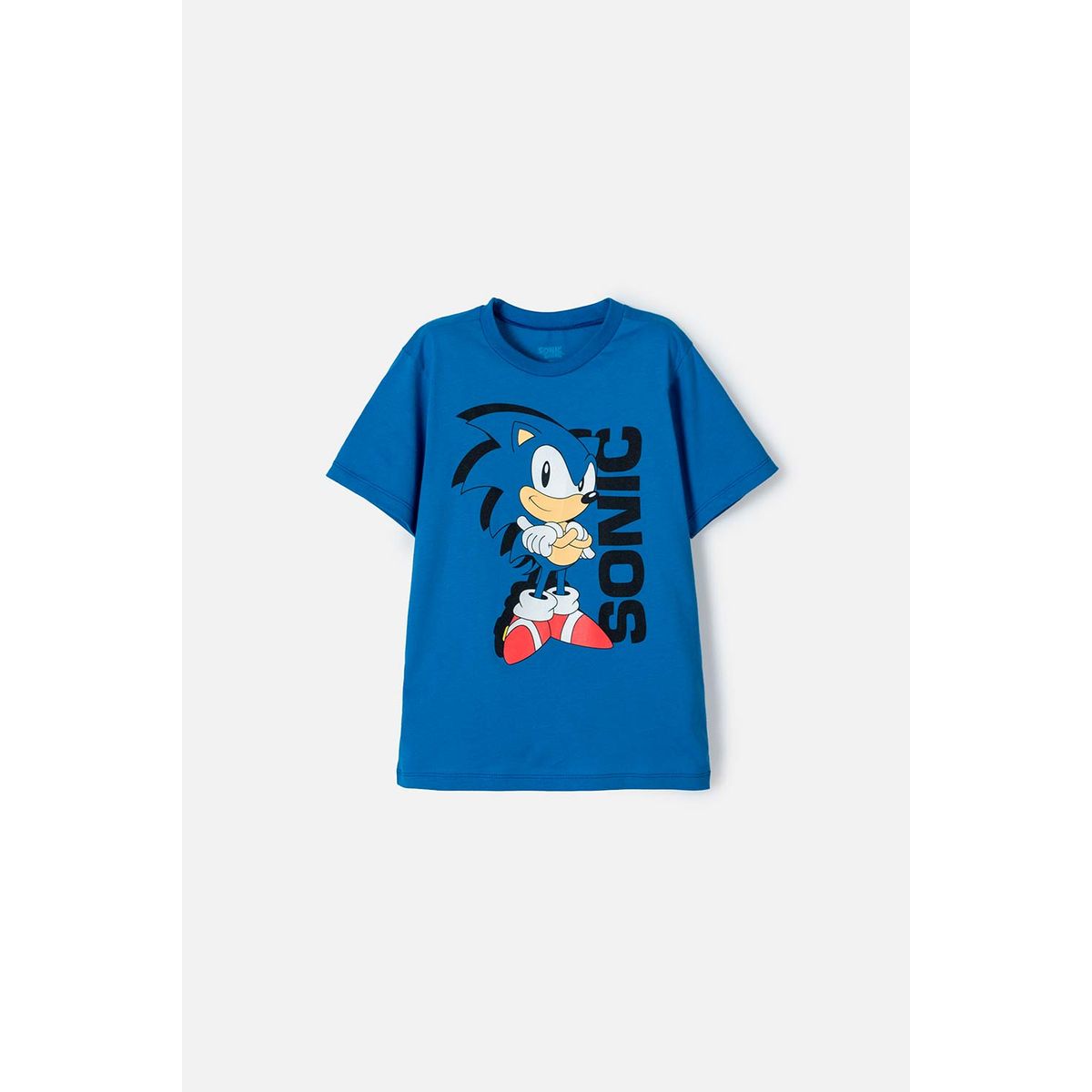 SONIC - Camiseta de Sonic manga corta azul para niño