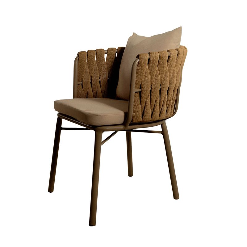 GENERICO - Silla De Exterior Oporto Champagne- 63X53X73 cm