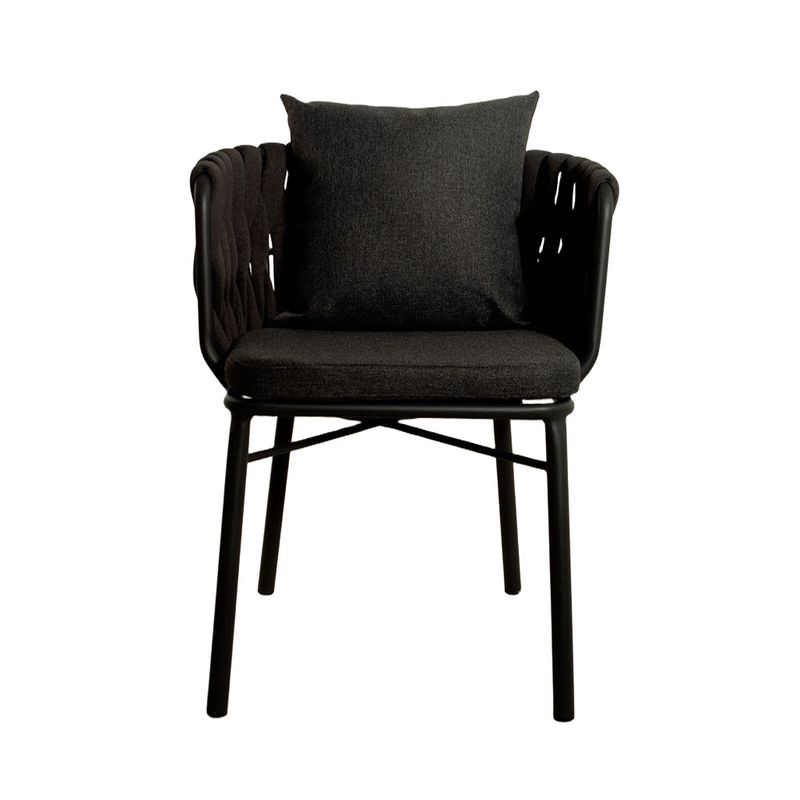 GENERICO - Silla De Exterior Oporto Black - 63X53X73 cm