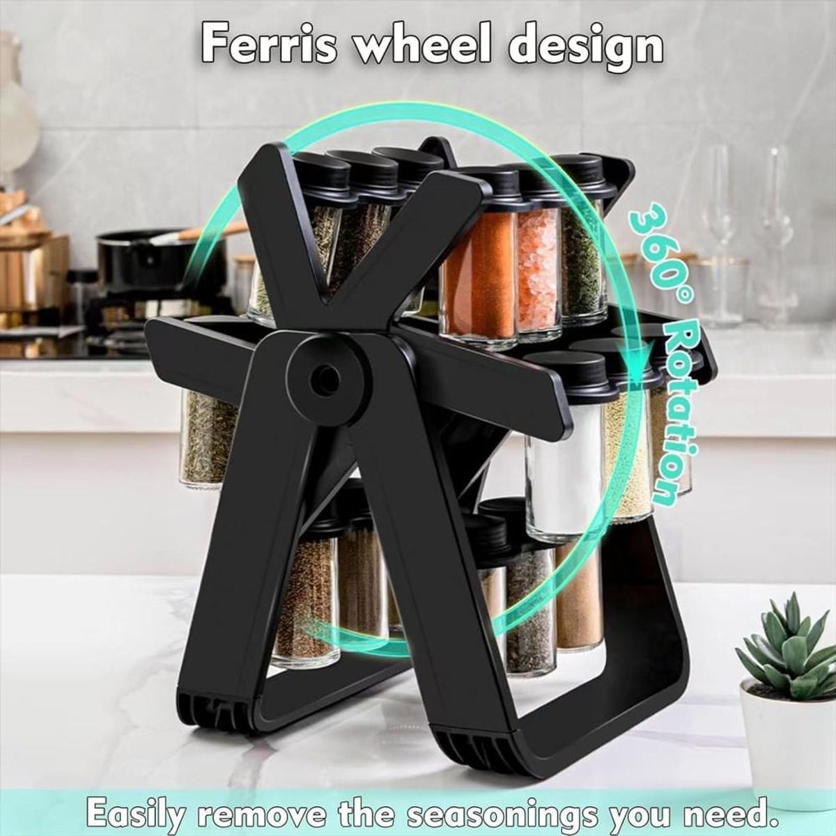 CLEAR - Condimentero Giratorio 18 Piezas