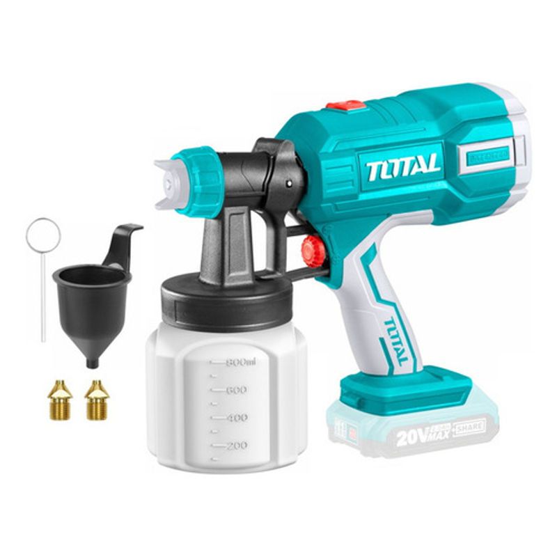 TOTAL - Pistola Pintar Inalambrica 800ml total no incluye bateria ni cargador