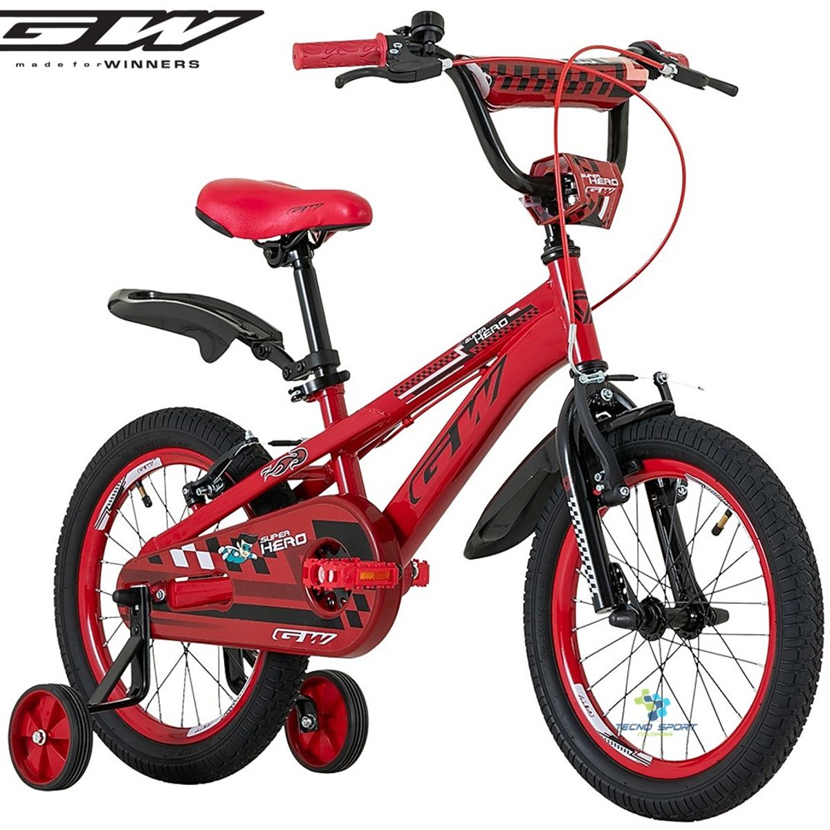 GW - Bicicleta Niño Niña Gw Rin 16 Accesorios Ruedas Auxiliares