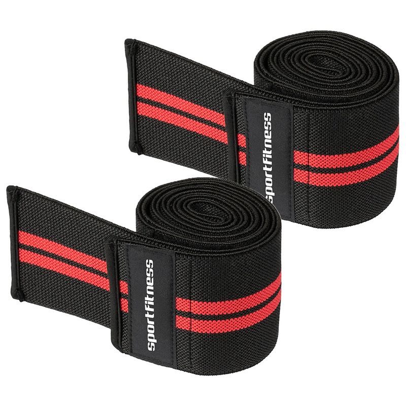 SPORTFITNESS - Bandas Rodilla Sportfitness Para Sentadillas Rojo Set X2 Gym