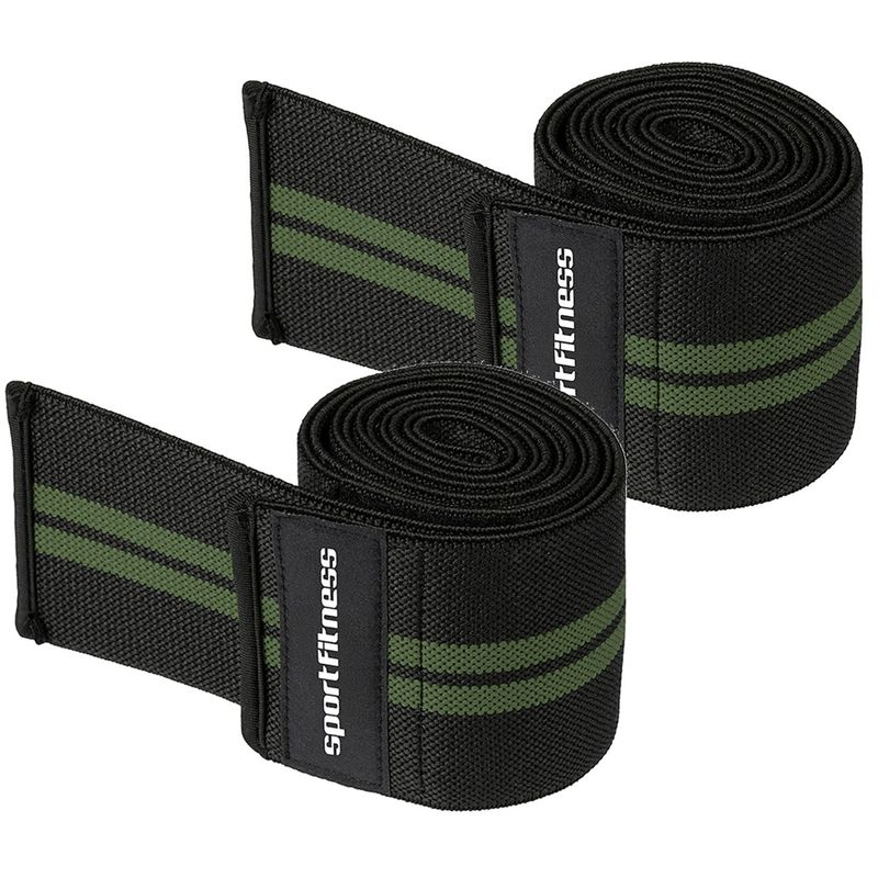 SPORTFITNESS - Bandas Rodilla Sportfitness Para Sentadillas Verde Set X2 Gym