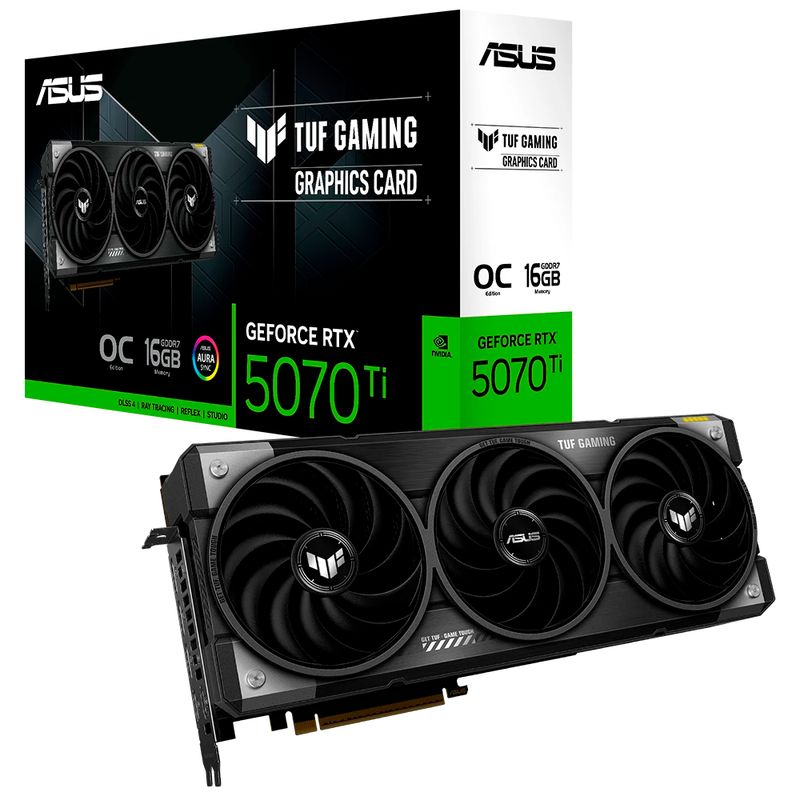 ASUS - Tarjeta De Vídeo Asus TUF Gaming GeForce RTX 5070 Ti OC GDDR7 16GB