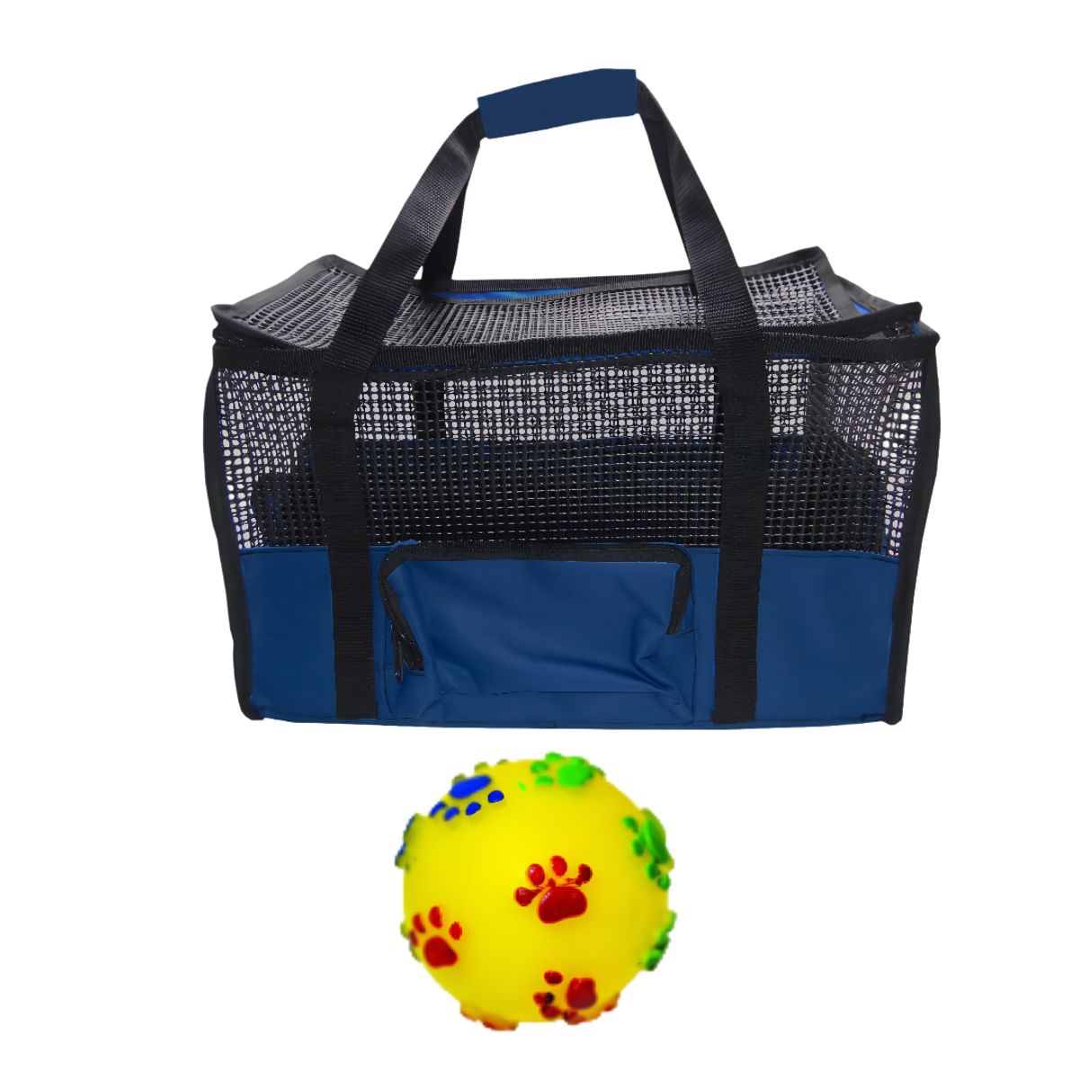 HALLY PET - Maletín Cargador Med + Juguete Med Azul Oscuro