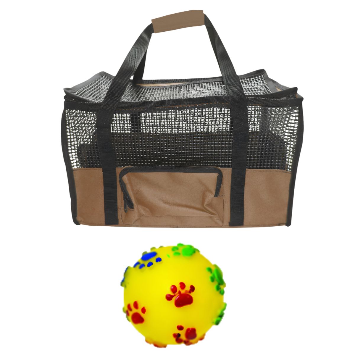 HALLY PET - Maletín Cargador Med + Juguete Med Marron