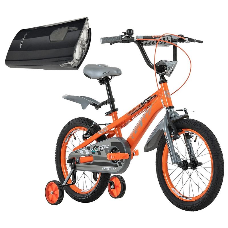 GW - Bicicleta Niño Niña Gw Rin 16 Accesorios Ruedas Auxiliares