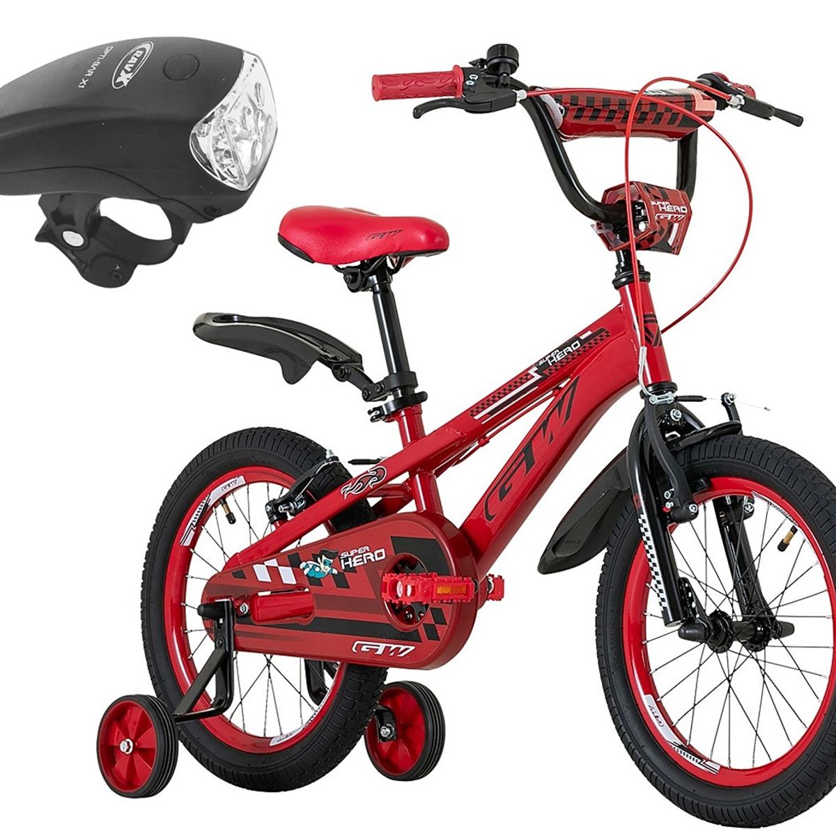 GW - Bicicleta Niño Niña Gw Rin 16 Accesorios Ruedas Auxiliares