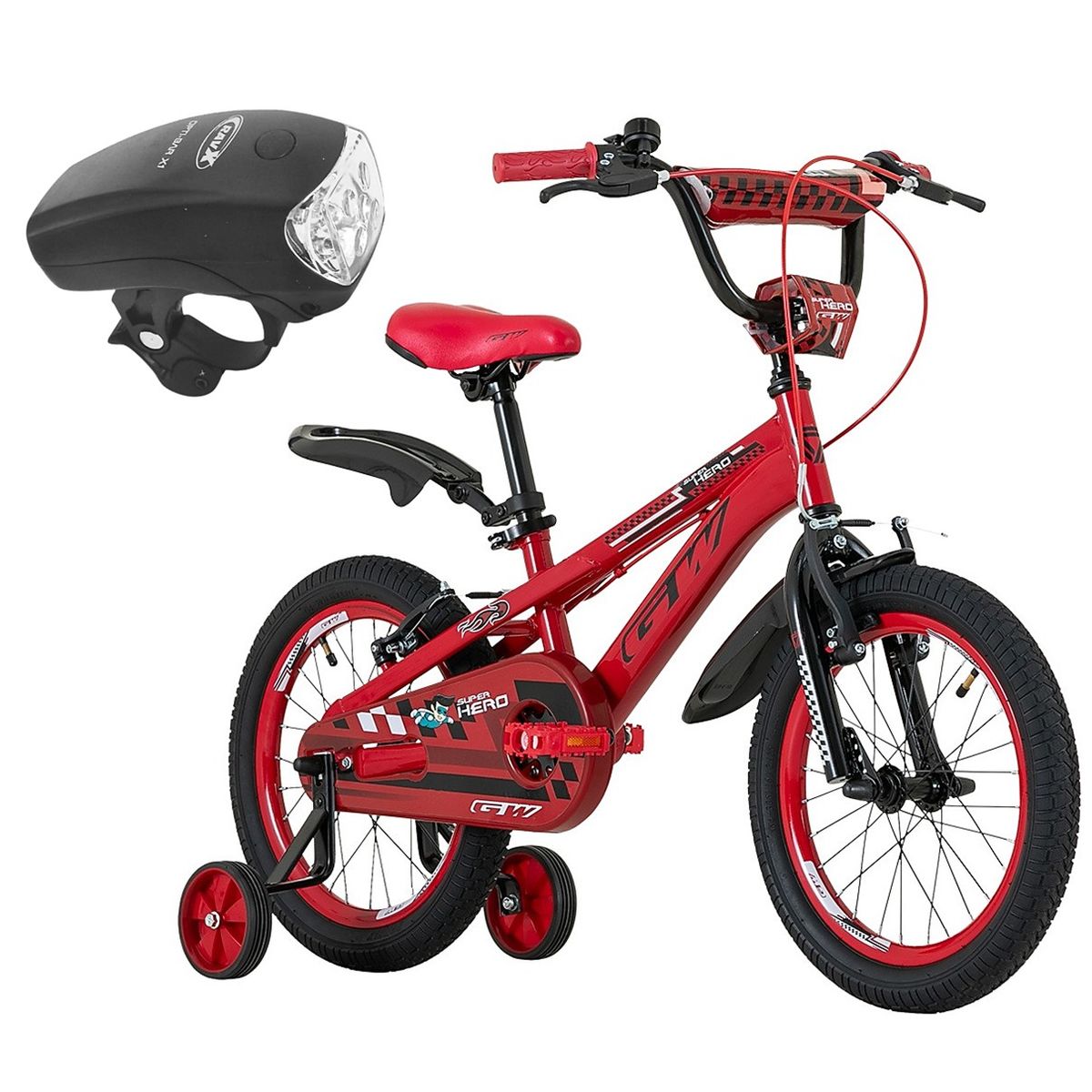 GW - Bicicleta Niño Niña Gw Rin 16 Accesorios Ruedas Auxiliares