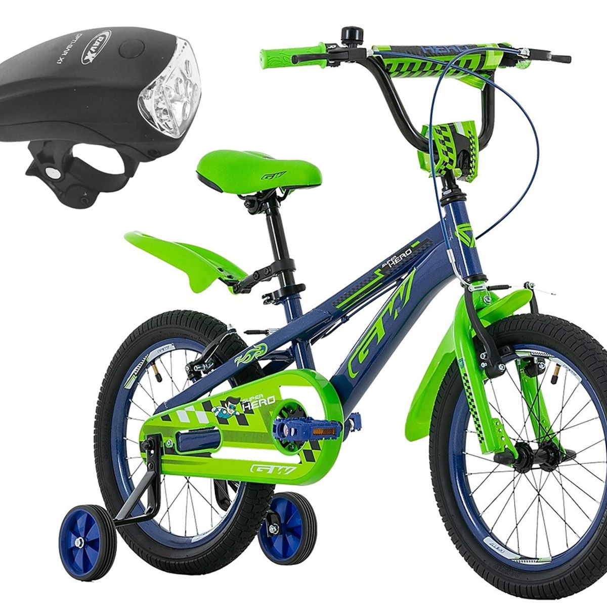 GW - Bicicleta Niño Niña Gw Rin 16 Accesorios Ruedas Auxiliares