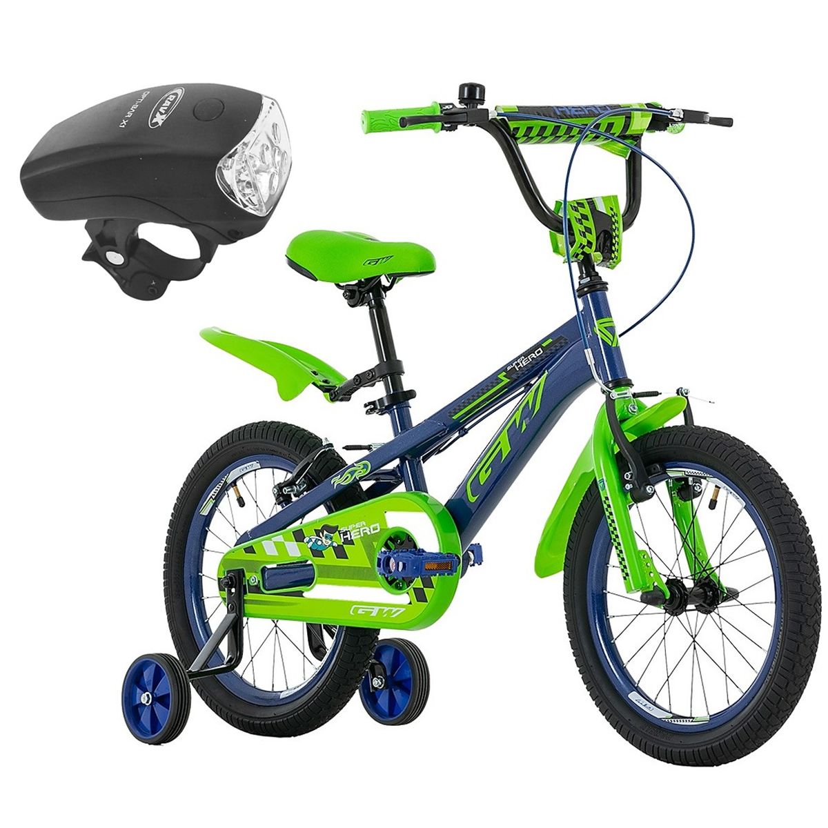 GW - Bicicleta Niño Niña Gw Rin 16 Accesorios Ruedas Auxiliares