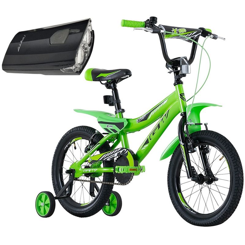 GW - Bicicleta Niño Niña Gw Rin 16 Accesorios Ruedas Auxiliares