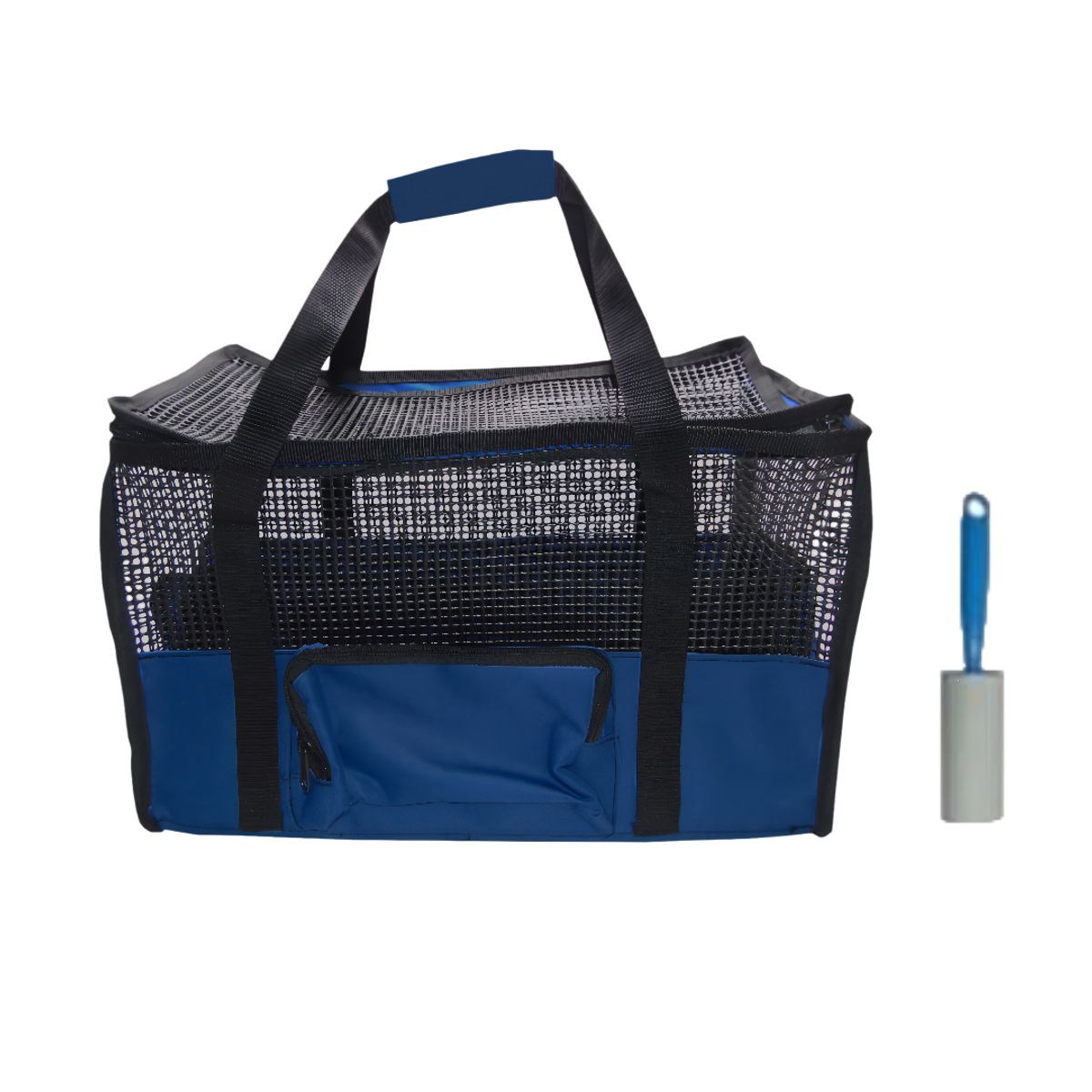 HALLY PET - Maletín Cargador Med + Quitamotas Azul Oscuro