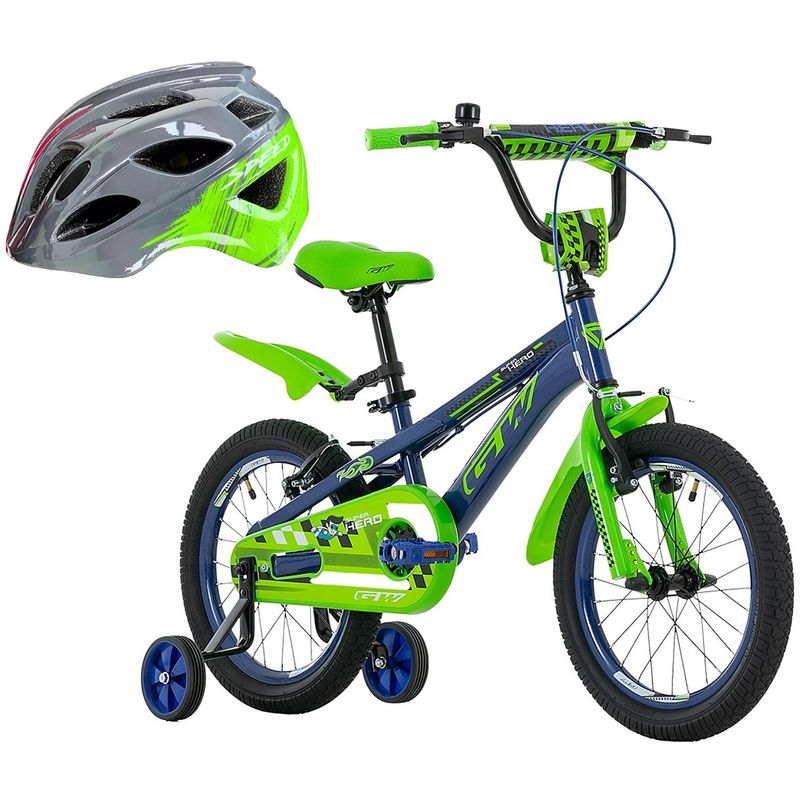 GW - Bicicleta + Casco Niño Niña Gw Rin 16 Con Accesorios