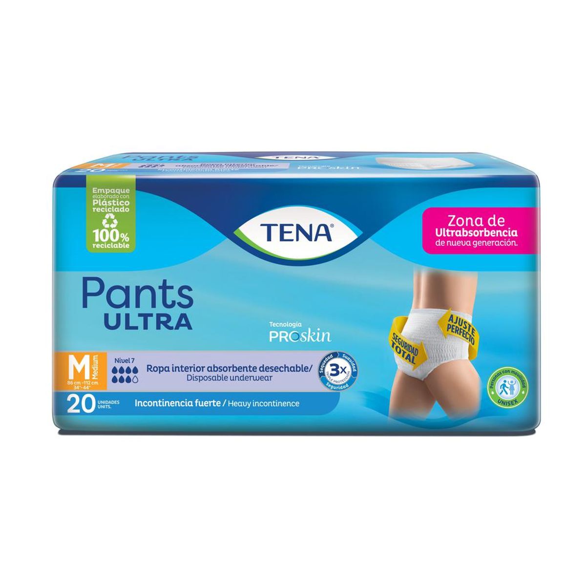 TENA - Pañal Tena Pants Ultra Mediano para Adulto 20 Unidades