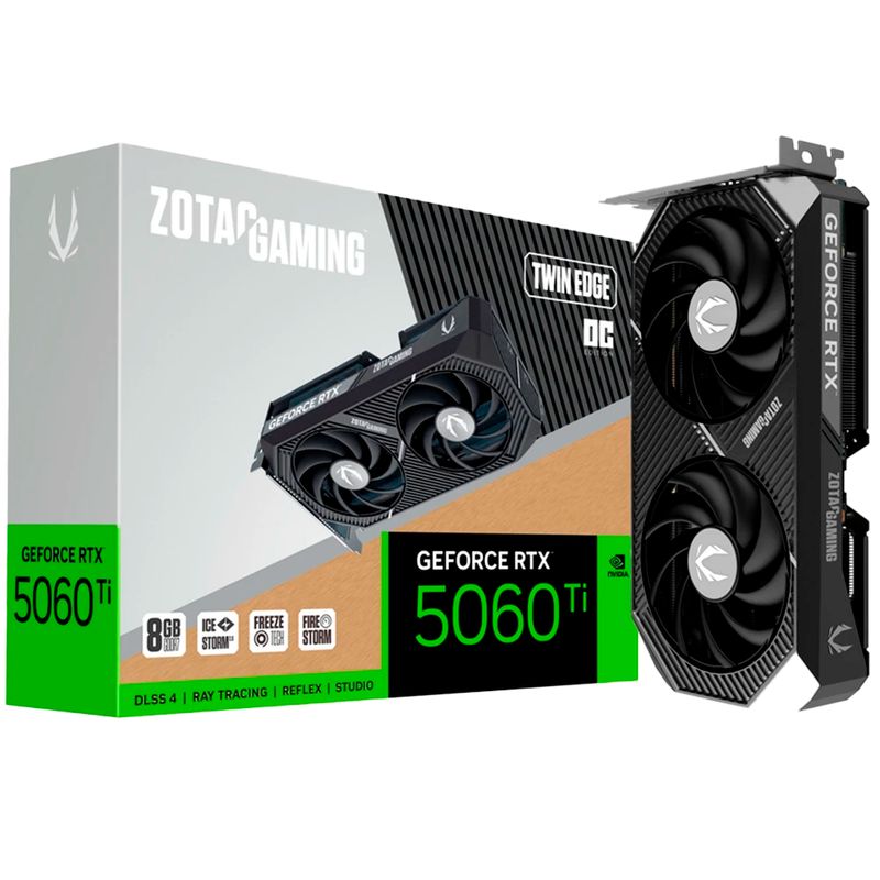 ZOTAC - Tarjeta De Vídeo Zotac GeForce RTX 5060 Ti Twin Edge OC GDDR7 8GB