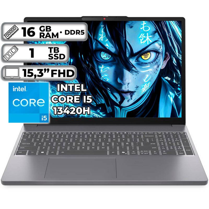 LENOVO - PORTÁTIL LENOVO SLIM 3 15IRH10  INTEL CORE I5-13420H 16GB RAM 1TB SSD 15.3" FHD WUXGA