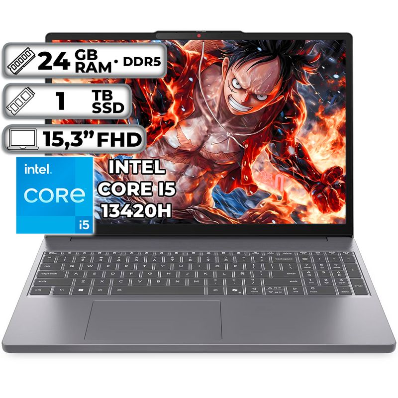 LENOVO - PORTÁTIL LENOVO INTEL CORE I5-13420H 24GB RAM 1TB SSD 153 FHD WUXGA