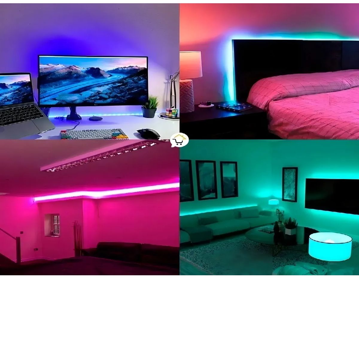 SKY - Cinta Led Rgb Bluetooth Luces Usb Tv Hogar Música 5mts Luz Colores