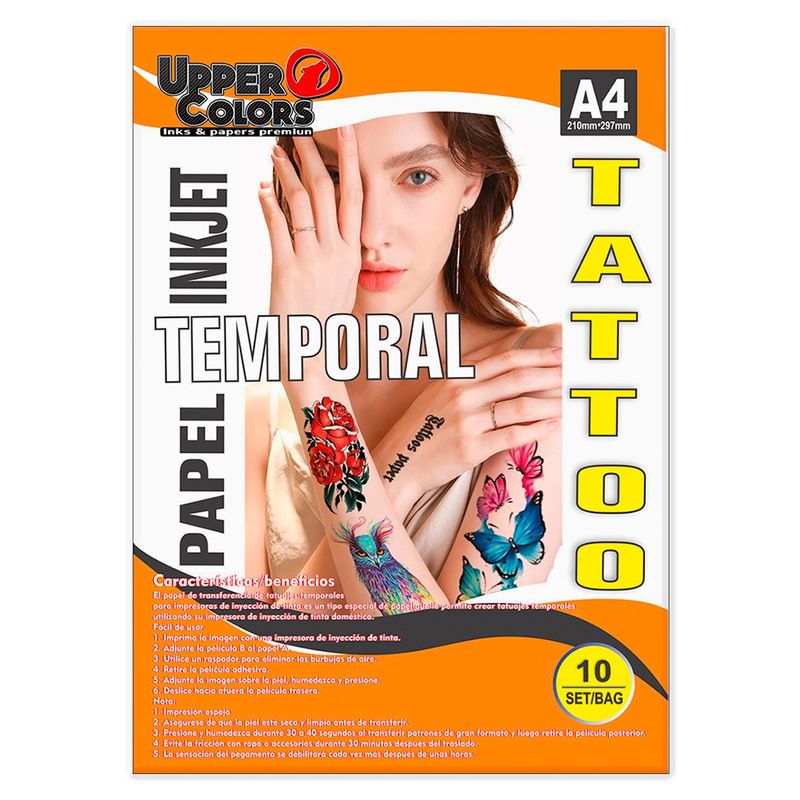 GENERICO - Papel Tatuaje Imprimible Temporal