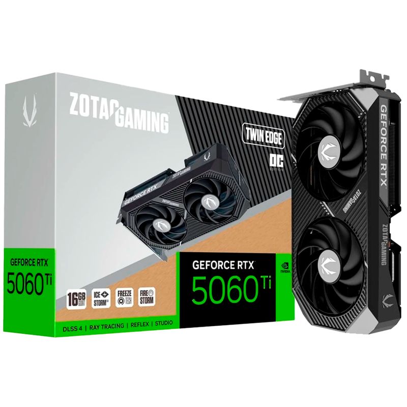 ZOTAC - Tarjeta De Vídeo Zotac GeForce RTX 5060 Ti Twin Edge OC GDDR7 16GB