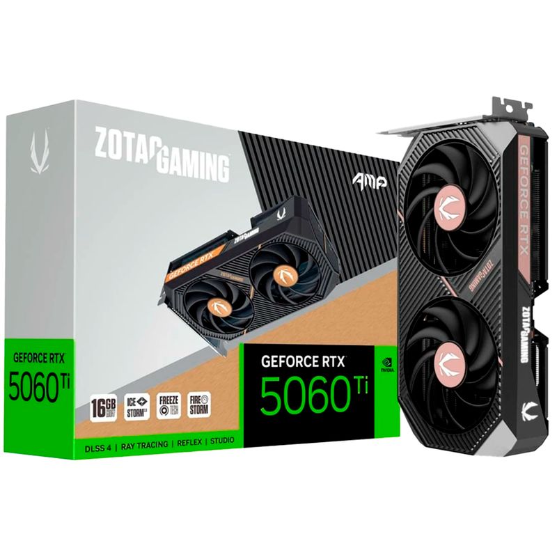ZOTAC - Tarjeta De Vídeo Zotac GeForce RTX 5060 Ti AMP GDDR7 16GB