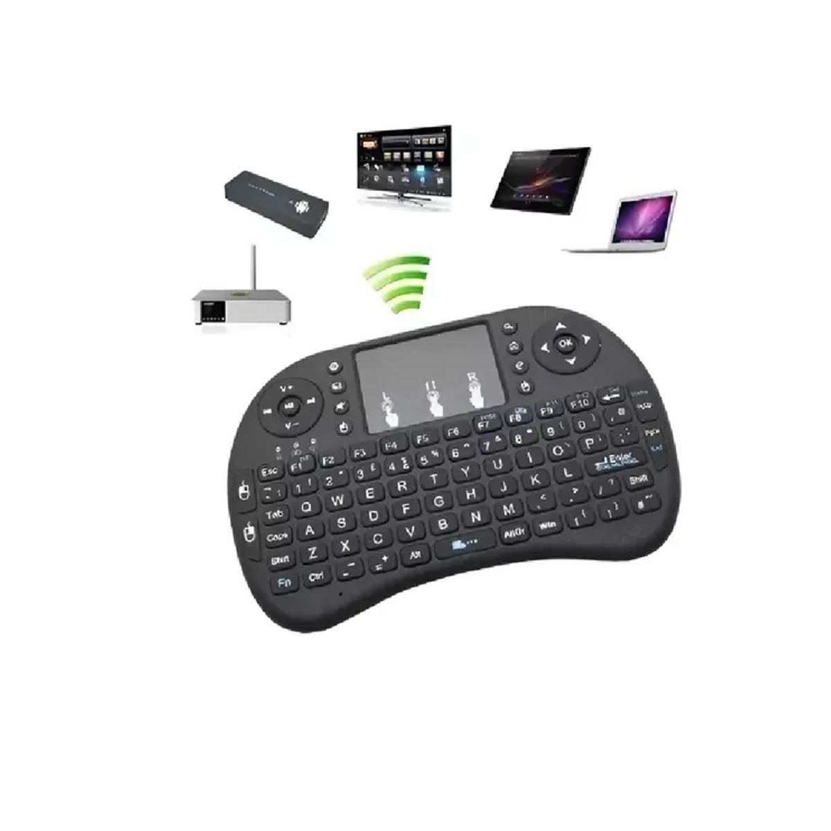 GENERICO - Mini Teclado Inalambrico Mouse Android Smarttv Box Iluminado