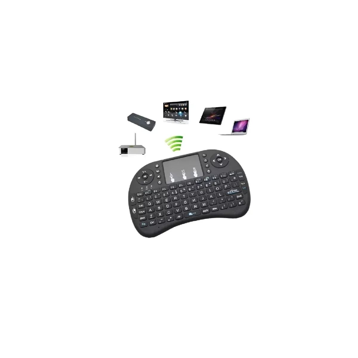 GENERICO - Mini Teclado Inalambrico Mouse Android Smarttv Box Iluminado