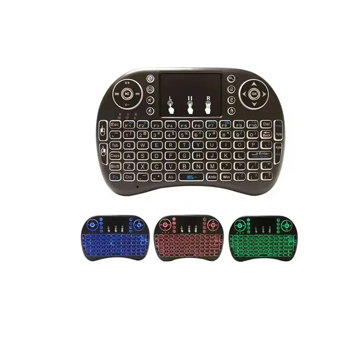 GENERICO - Mini Teclado Inalambrico Mouse Android Smarttv Box Iluminado