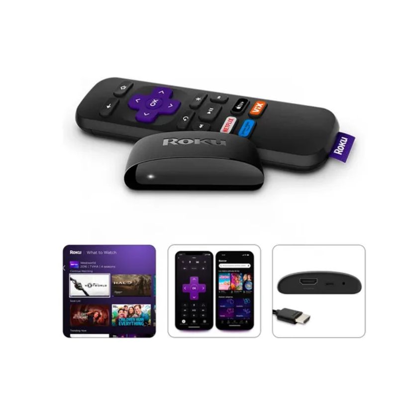 ROKU - Roku Express HD 3960rw Streaming 1080p HDMI y APP