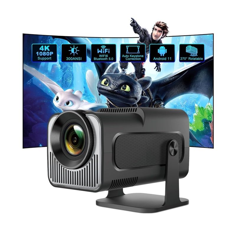 GENERICO - Video Beam Proyector Cine en Casa HD Wi Fi Bluetooth Android Usb