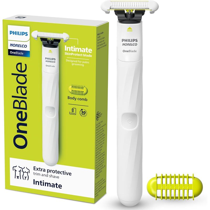 PHILIPS - Afeitadora Eléctrica Portátil Inalámbrica Philips OneBlade Zona Intima