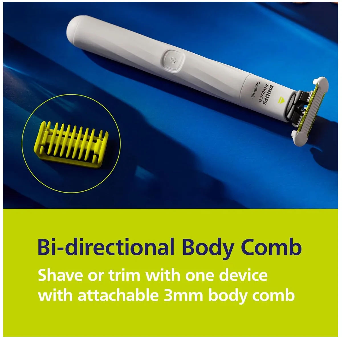PHILIPS - Afeitadora Eléctrica Portátil Inalámbrica Philips OneBlade Zona Intima