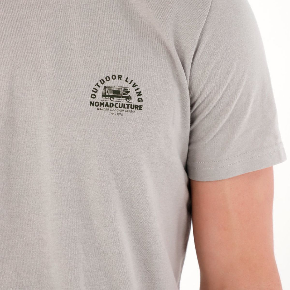 TENNIS - Camiseta básica manga corta gris para hombre