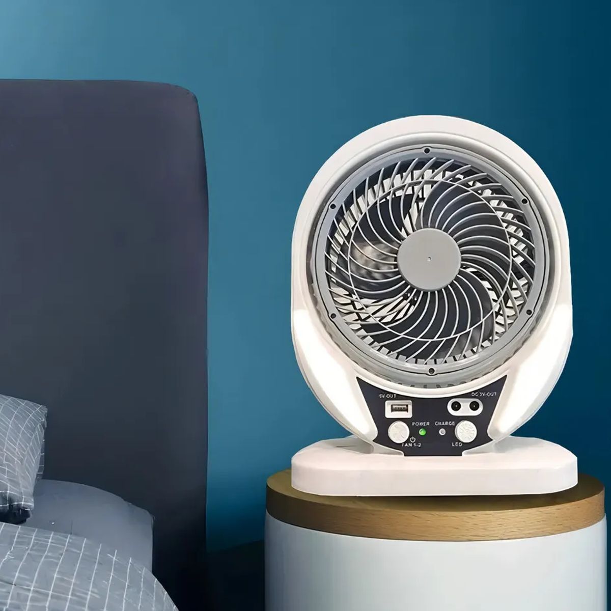 GENERICO - Ventilador Solar Portátil Recargable Panel Solar 8 Gd-8027