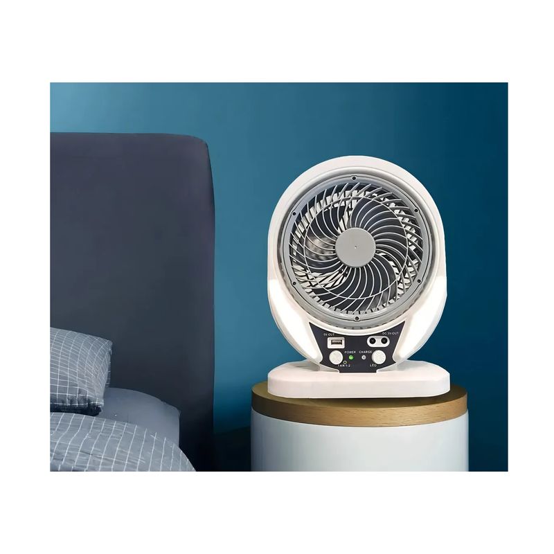 GENERICO - Ventilador Solar Portátil Recargable Panel Solar 8 Gd-8027
