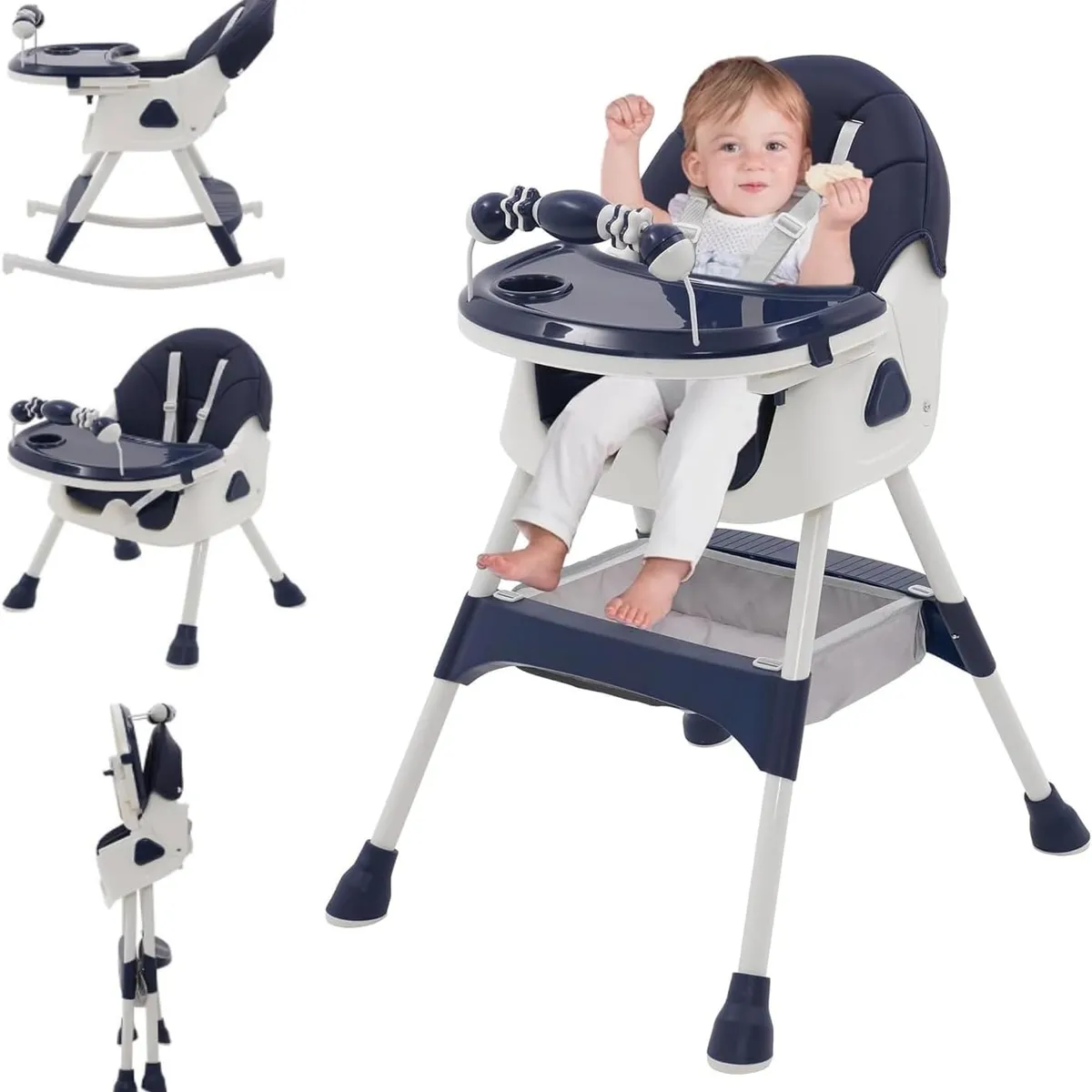 JON DI GROUP SAS - Silla Comedor Para Bebé 5-1 Bandeja Removible y Mecedora A