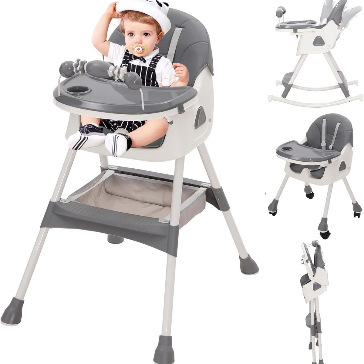 JON DI GROUP SAS - Silla Comedor Para Bebé 5-1 Bandeja Removible y Mecedora U