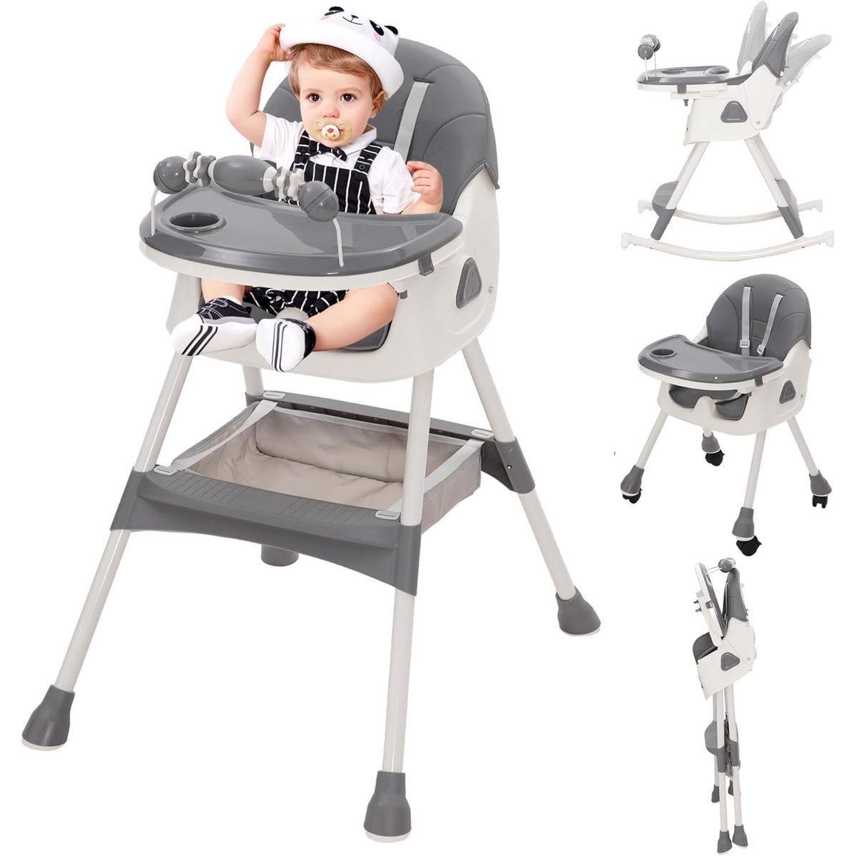 JON DI GROUP SAS - Silla Comedor Para Bebé 5-1 Bandeja Removible y Mecedora U