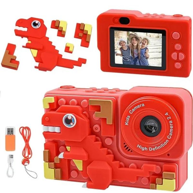 GENERICO - Cámara digital infantil LEGO 1080P HD rojo