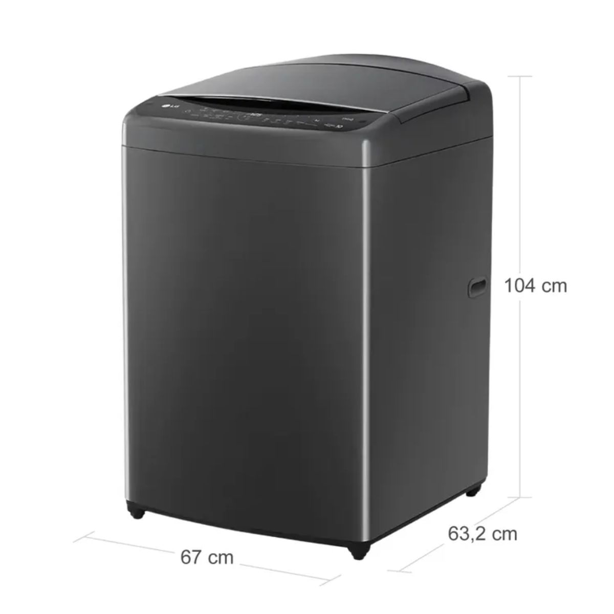 LG - Lavadora LG Carga Superior 21 Kilos WT21MV6 Inteligencia Artificial Negro