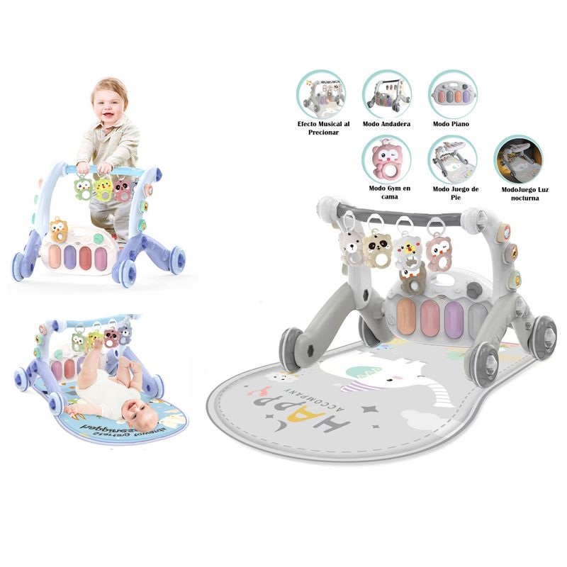 JON DI GROUP SAS - Gimnasio Para Bebe Andadera Musical 6- 1 Tapete Piano Luces