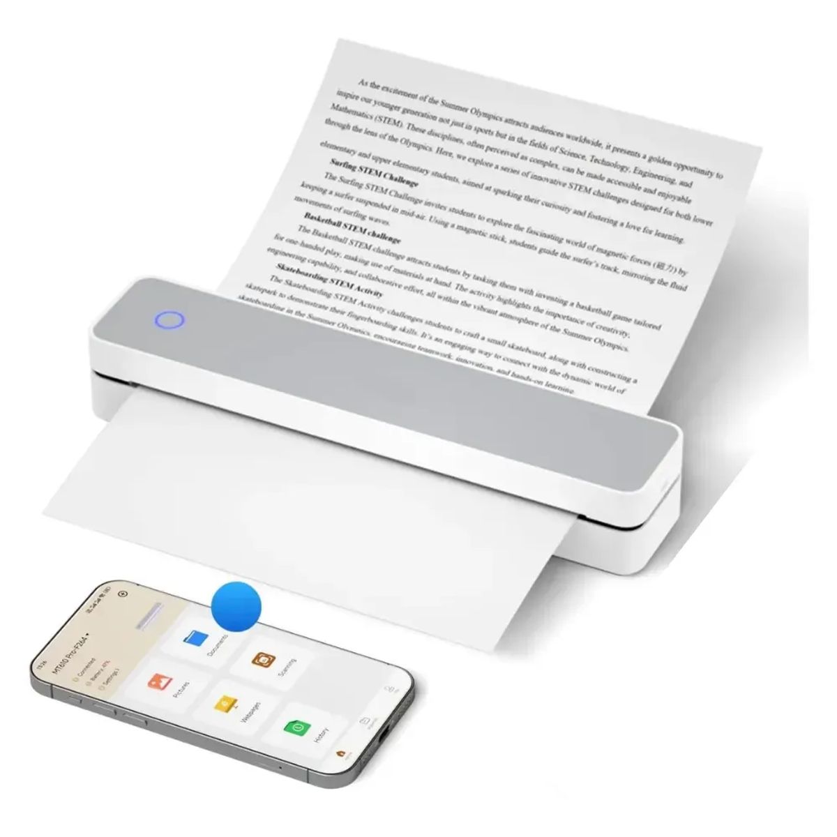 GENERICO - Impresora Térmica Portátil Idprt Mt610 Bluetooth A4 Hprt Mt6