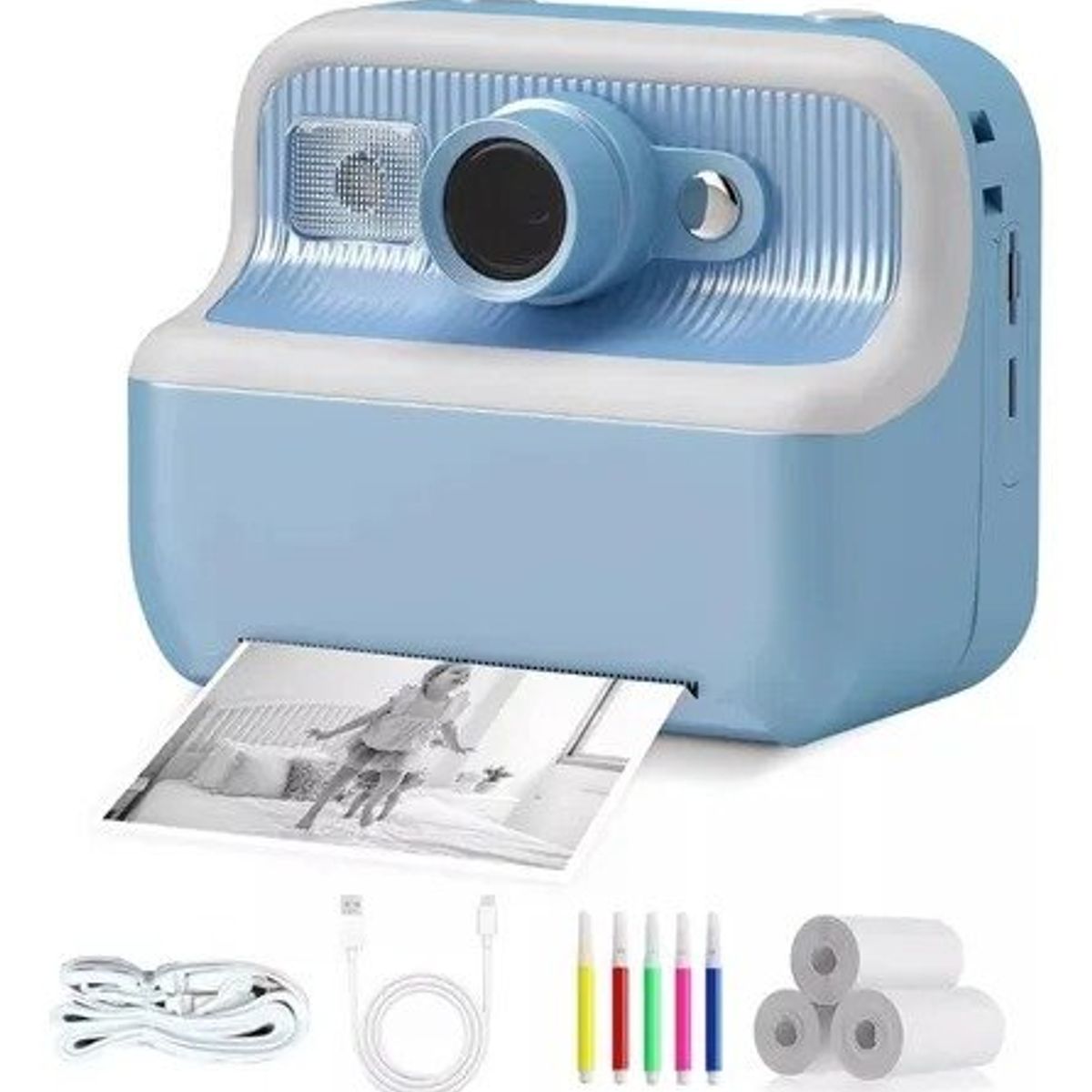 GENERICO - Cámara Digital Infantil con Impresora Instantánea  Fotos al Momento