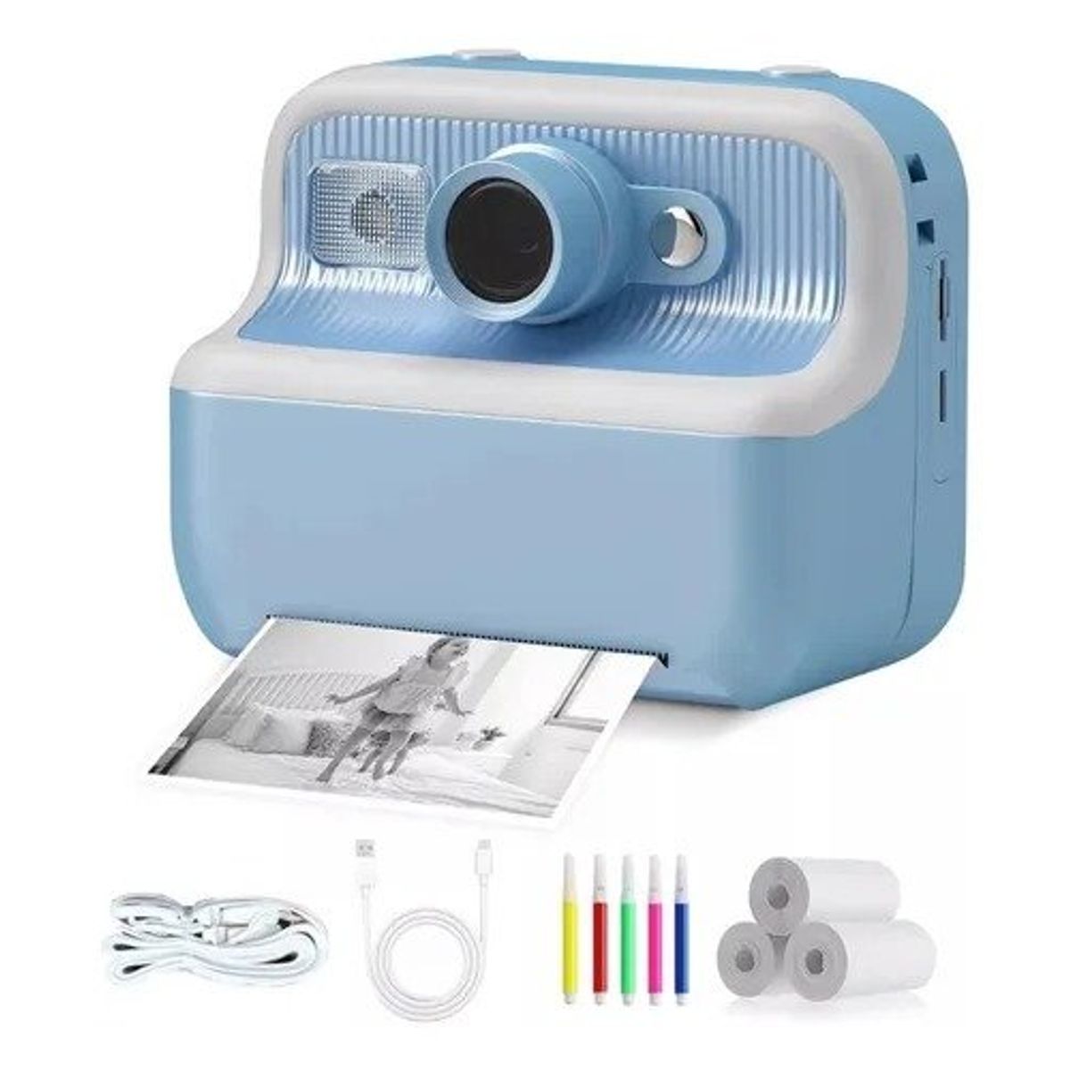 GENERICO - Cámara Digital Infantil con Impresora Instantánea  Fotos al Momento